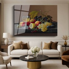 Limitless Design Severin Roesen Şarap Kadehi Meyveler Natürmort Hd Baskı Duvarı Cam Tablo Hd Baskı Tablo
