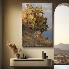Limitless Design Filippo Palizzi Akdeniz Kaktüs Bitkileri Kanvas Tablo Sanat Tablosu Klasik Ressam Tablosu