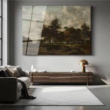 Limitless Design Jacob Van Ruisdael Ağaçlık Doğa Manzarası Cam Tablo Dijital Baskı Duvar Tablosu Dekor Tablo