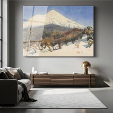 Limitless Design Edward Theodore Compton Kar Kaplı Dağ Manzarası Cam Tablo Dijital Baskı Duvar Tablosu Dekor Tablo