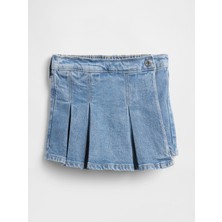 Gap Kız Bebek Mavi Denim Şort Etek