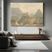 Limitless Design J.m.w. Turner Dağlık Peyzaj Manzarası Kanvas Tablo Sanat Tablosu Klasik Ressam Tablosu
