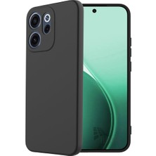 HANPORIUM Oppo Reno 15 Pro Uyumlu Silikon Kılıf - Pastel Renk Tonu Kamera Korumalı Esnek Kapak - Siyah
