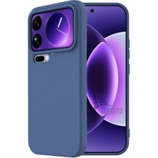 HANPORIUM Xiaomi 17 Pro Max Uyumlu Silikon Kılıf - Pastel Renk Tonu Kamera Korumalı Esnek Kapak - Lacivert