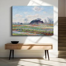 Limitless Design Claude Monet Lale Tarlaları Çiçek Manzarası Kanvas Tablo Sanat Tablosu Klasik Ressam Tablosu