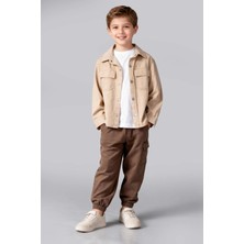 Lolipop Kids Store Erkek Çocuk Nakışlı Gabardin Gömlekli Üçlü( 3'lü ) Takım