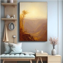 Limitless Design Albert Bierstadt Altın Vadi Doğa Manzarası Kanvas Tablo Sanat Tablosu Klasik Ressam Tablosu