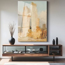 Limitless Design J.m.w. Turner Antik Manastır Kalıntıları Cam Tablo Dijital Baskı Duvar Tablosu Dekor Tablo