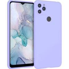HANPORIUM General Mobile GM22S Uyumlu Silikon Kılıf - Pastel Renk Tonu Kamera Korumalı Esnek Kapak - Lila