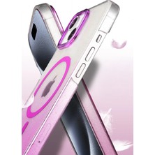Marsilyan Apple iPhone 15 Glossy Magsafe Kapak - Mor