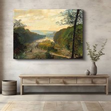 Limitless Design John Frederick Kensett Nehir Vadisi Doğa Manzarası Kanvas Tablo Klasik Ressam Tablosu