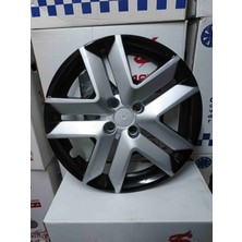 Yk Renault Clio Uyumlu 16 Inç Çift Renk Jant Kapağı 4'lü Takım Amblem Hediyeli