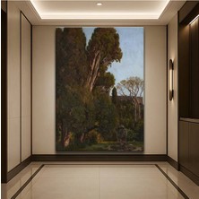 Limitless Design Thomas Cole Italyan Bahçe Manzarası Kanvas Tablo Sanat Tablosu Klasik Ressam Tablosu