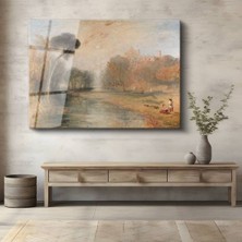 Limitless Design J.m.w. Turner Nehir Su Manzarası Cam Tablo Dijital Baskı Duvar Tablosu Dekor Tablo