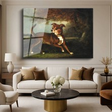 Limitless Design George Stubbs Manzarada Köpek Portresi Hayvan Resmi Cam Tablo Hd Baskı Tablo
