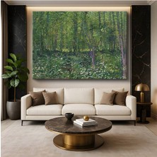 Limitless Design Vincent Van Gogh Ağaçlar Çalılık Orman Manzarası Kanvas Tablo Sanat Tablosu Klasik Ressam Tablosu