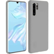 HANPORIUM Huawei P30 Pro Uyumlu Silikon Kılıf - Pastel Renk Tonu Kamera Korumalı Esnek Kapak - Gri
