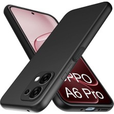 HANPORIUM Oppo A6 Pro Uyumlu Silikon Kılıf - Pastel Renk Tonu Kamera Korumalı Esnek Kapak - Siyah