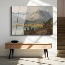 Limitless Design J.m.w. Turner Dağlık Göl Doğa Manzarası Cam Tablo Dijital Baskı Duvar Tablosu Dekor Tablo