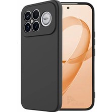 HANPORIUM Poco F8 Ultra Uyumlu Silikon Kılıf - Pastel Renk Tonu Kamera Korumalı Esnek Kapak - Siyah