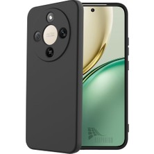 HANPORIUM Honor Magic 8 Lite Uyumlu Silikon Kılıf - Pastel Renk Tonu Kamera Korumalı Esnek Kapak - Siyah