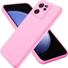 HANPORIUM Xiaomi 13T Uyumlu Silikon Kılıf - Pastel Renk Tonu Kamera Korumalı Esnek Kapak - Pembe