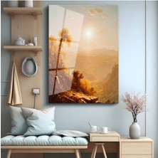 Limitless Design Frederic Edwin Church Sonbahar Vadisi Doğa Manzarası Cam Tablo Dijital Baskı Duvar Tablosu