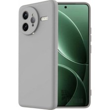 HANPORIUM Poco F7 Ultra Uyumlu Silikon Kılıf - Pastel Renk Tonu Kamera Korumalı Esnek Kapak - Gri