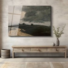Limitless Design Jean-Baptiste-Camille Corot Fırtınalı Hava Manzarası Cam Tablo Dijital Baskı Duvar Tablosu