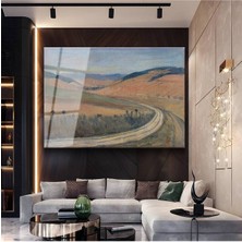 Limitless Design Hans Heysen Kırsal Yol Doğa Manzarası Cam Tablo Dijital Baskı Duvar Tablosu Dekor Tablo