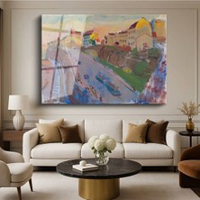 Limitless Design Alexej Von Jawlensky Şehir Mimari Manzarası Cam Tablo Dijital Baskı Duvar Tablosu Dekor Tablo