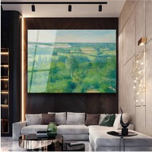 Limitless Design Claude Monet Yeşil Vadi Doğa Manzarası Cam Tablo Dijital Baskı Duvar Tablosu Dekor Tablo