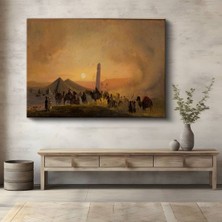 Limitless Design Charles Théodore Frère Çöl Kervan Manzarası Kanvas Tablo Sanat Tablosu Klasik Ressam Tablosu