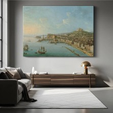 Limitless Design Antonio Joli Napoli Körfezi Deniz Manzarası Kanvas Tablo Sanat Tablosu Klasik Ressam Tablosu