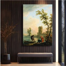 Limitless Design Claude Lorrain Akdeniz Kıyı Manzarası Kanvas Tablo Sanat Tablosu Klasik Ressam Tablosu