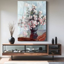 Limitless Design Claude Monet Sarı Krizantem Çiçekleri Cam Tablo Dijital Baskı Duvar Tablosu Dekor Tablo