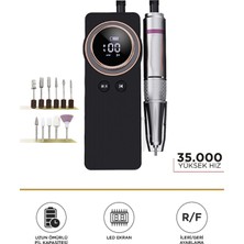 Arbix Profesyonel Nail Drill Tırnak Törpü Makinesi – 35.000 Rpm | Dijital LED Ekran | Şarjlı | Süper Sessiz