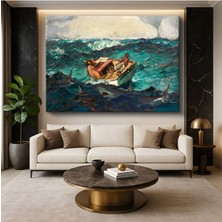 Limitless Design Winslow Homer Körfez Akıntısı Deniz Manzarası Kanvas Tablo Sanat Tablosu Klasik Ressam Tablosu