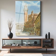 Limitless Design Rudolf Von Alt Siena Tarihi Meydanı Cam Tablo Dijital Baskı Duvar Tablosu Dekor Tablo