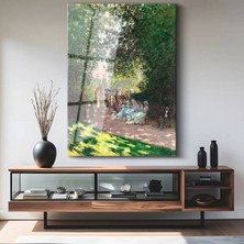Limitless Design Claude Monet Parc Monceau Park Manzarası Cam Tablo Dijital Baskı Duvar Tablosu Dekor Tablo