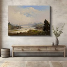 Limitless Design Felix Ziem Istanbul Boğazı Deniz Manzarası Kanvas Tablo Sanat Tablosu Klasik Ressam Tablosu