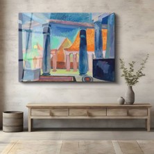 Limitless Design Martiros Saryan Mısır Tapınağı Antik Yapı Cam Tablo Dijital Baskı Duvar Tablosu Dekor Tablo