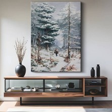Limitless Design Thomas Girtin Kış Ormanı Kar Manzarası Kanvas Tablo Sanat Tablosu Klasik Ressam Tablosu