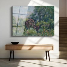 Limitless Design Claude Monet Bahçe Çiçekleri Renkli Manzara Cam Tablo Dijital Baskı Duvar Tablosu Dekor Tablo