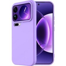 HANPORIUM Xiaomi 17 Pro Uyumlu Silikon Kılıf - Pastel Renk Tonu Kamera Korumalı Esnek Kapak - Lila