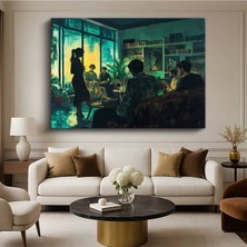 Limitless Design Jeremy Mann Yeşil Oda Sohbeti Iç Mekan Resmi Kanvas Tablo Sanat Tablosu Klasik Ressam Tablosu