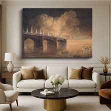 Limitless Design Joseph Mallord William Turner Londra Köprüsü Gece Görünümü Kanvas Tablo Klasik Ressam Tablosu