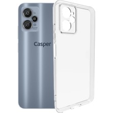 HANPORIUM Casper Via X30 Plus Uyumlu Silikon Kılıf - Darbe Emici Kamera Korumalı Esnek Kapak - Şeffaf