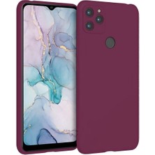 HANPORIUM General Mobile GM22 Uyumlu Silikon Kılıf - Pastel Renk Tonu Kamera Korumalı Esnek Kapak - Mürdüm