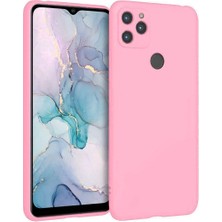 HANPORIUM General Mobile GM22S Uyumlu Silikon Kılıf - Pastel Renk Tonu Kamera Korumalı Esnek Kapak - Pembe